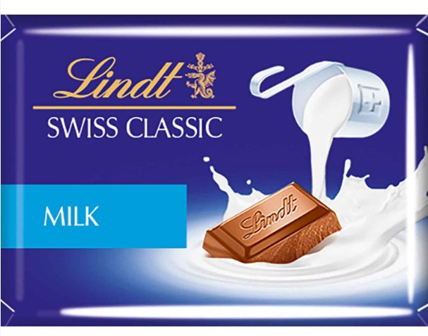 Lindt Naps Vollmilch Mini, ca. 1490 Schokoladentäfelchen einzeln verpackt. Inhalt: 8,5 KG.