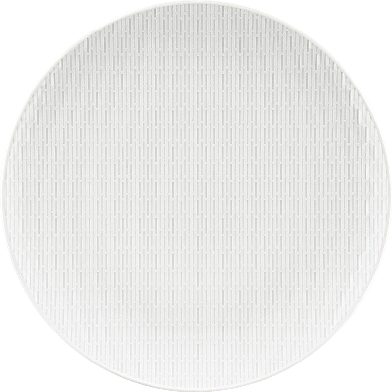 Bauscher Teller aus der Kollektion scope, flach, coup, relief, 28 cm, aus Porzellan