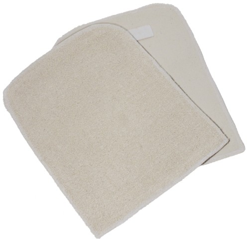 Topflappen ganz aus Baumwolle, 1 Paar doppelte Schlinge (Frottee), Rückseite mit Gummibandschlaufe, waschbar bei +60C, schwere