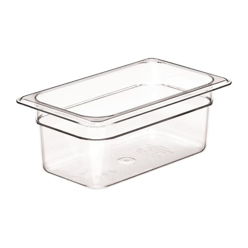 Cambro Polycarbonat GN 1/4 Behälter 100mm. Ermöglicht das Lagern, Transportieren und Servieren aus einem Behälter. GN