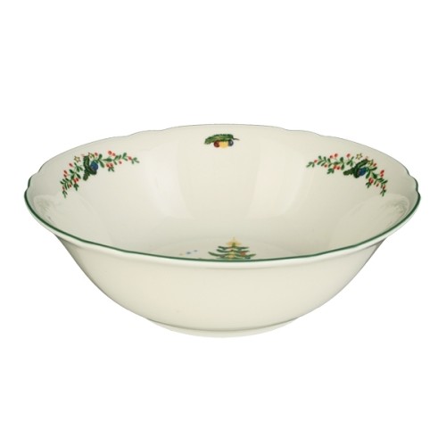 Seltmann Schüssel rund 20 cm, Form: Marieluise, Glasur: elfenbein, Dekor: 43607 Weihnachten