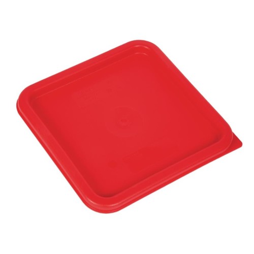 Cambro Deckel für Lebensmittelbehälter rot. Passt auf 5,7L und 7,6L Behälter. Passt auf quadratische 5,7L und 7,6L