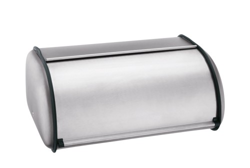 Brotkasten. Edelstahl. mit Rolldeckel. Maße: 44 x 25 x 17 LxBxH.