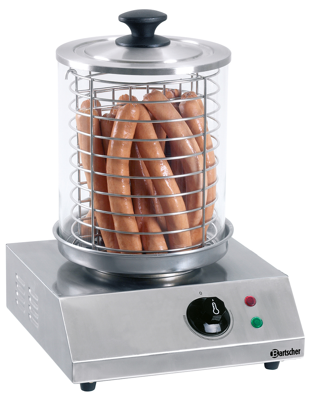 Bartscher Hot Dog-Gerät, eckig | Eigenschaften:Wassertank: Edelstahl, Inhalt: 1,25 Liter | Maße:28 x 28 x 35,5 cm. Gewicht: 5,2 kg