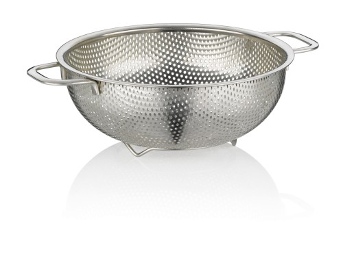 Kela Universalsieb Ares aus Edelstahl 18/10, silber matt, Höhe ca. 75mm, Ø 195mm