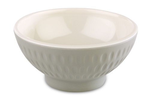 Schale -ASIA PLUS- Ø 7,5 cm, H: 3,5 cm Melamin innen: cream, glänzend außen: grau, matt 0,06 Liter spülmaschinengeeignet