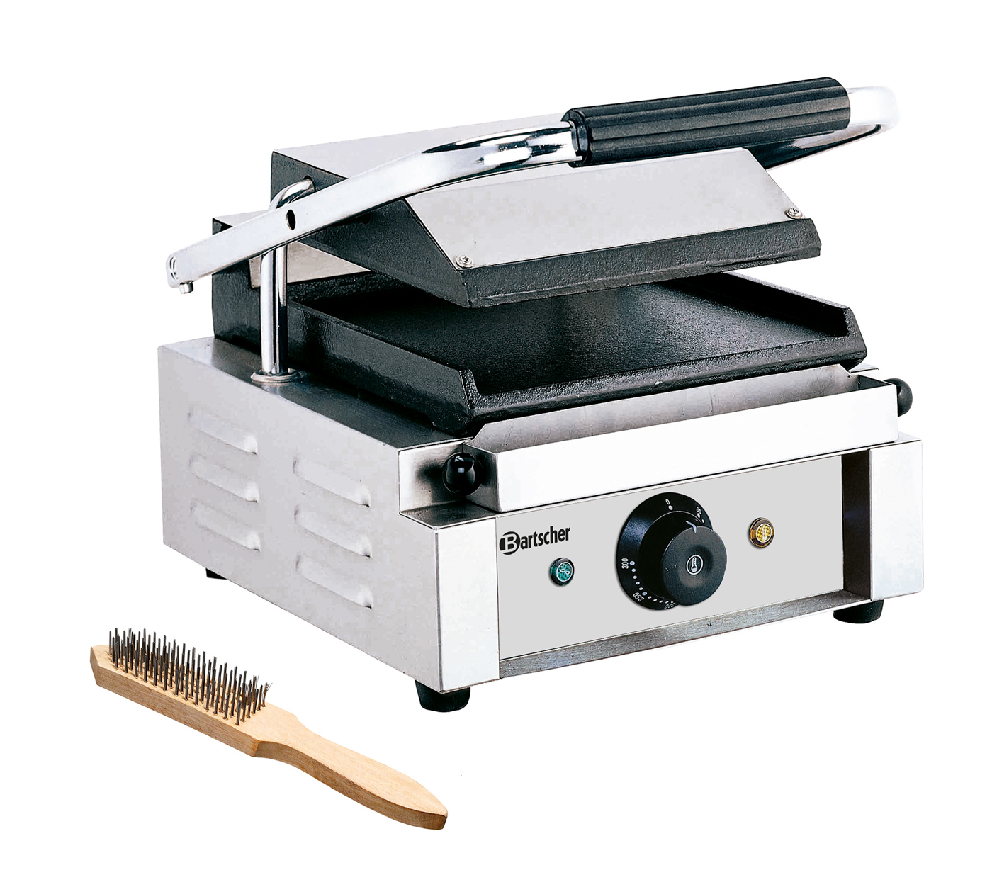 Bartscher Kontaktgrill 1800 1G | Programmierung:- | Maße: 29 x 39,5 x 21,0 cm. Gewicht: 12,7 kg