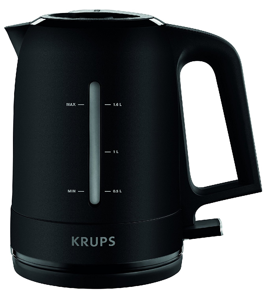 Krups Wasserkocher PRO AROMA, Farbe: schwarz, matt, Fassungsvermögen: 1,6 l, 2.400 Watt