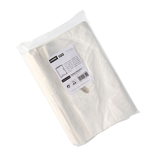 100 Griffloch-Tragetaschen, HDPE 44 cm x 36 cm x 9 cm weiss von Starpak