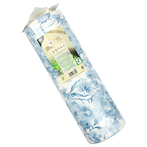 Tischläufer, stoffähnlich, PV-Tissue Mix "ROYAL Collection" 24 m x 40 cm blau "Rose" von PAPSTAR