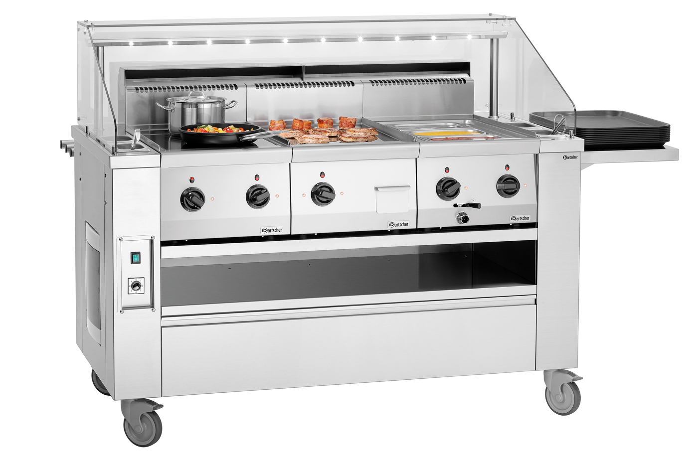 Bartscher Seitenablage KST Plus | Material: CNS18/10 | Maße: 70 x 35 x 8,0 cm. Gewicht: 4,4 kg