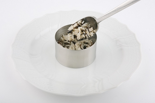 Schaumspeisering Ø 8 cm, H: 4,5 cm Edelstahl, mattiert, fugenlos spülmaschinengeeignet