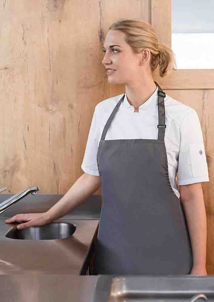 Wasserabweisende Latzschürze Basic mit Schnalle - Maße: 72 x 86 cm (Breite x Länge)