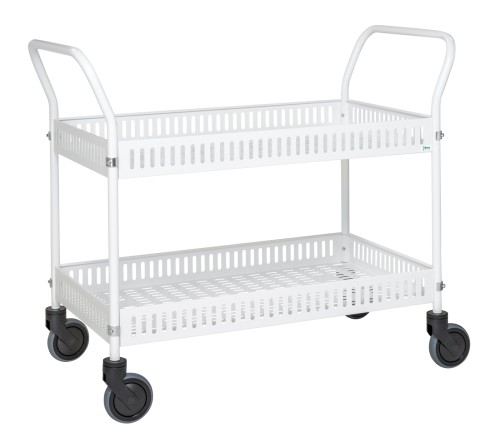 Tablettwagen mit 3 Metallböden - Maße: 107 x 58,5 x 94 cm - Gewicht: 33,5 kg - Belastungsgewicht: 250 kg