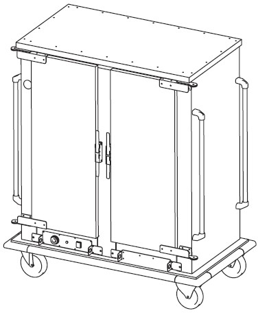 ETERNASOLID® Bankettwagen RACKTIC 2x8 U, beheizt, zweitürig