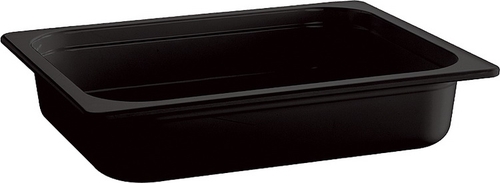 GN 1/2 Behälter -ECO LINE- 32,5 x 26,5 cm, Tiefe: 65 mm Melamin, schwarz, 3,4 Liter spülmaschinengeeignet stapelbar nicht