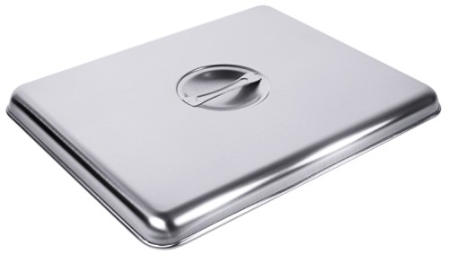 Deckel zu Menagenp.Speiseplatte, 3-teilig aus Edelstahl 18/10, seidenmatt poliert, schwere Qualität, Standard für u.a.