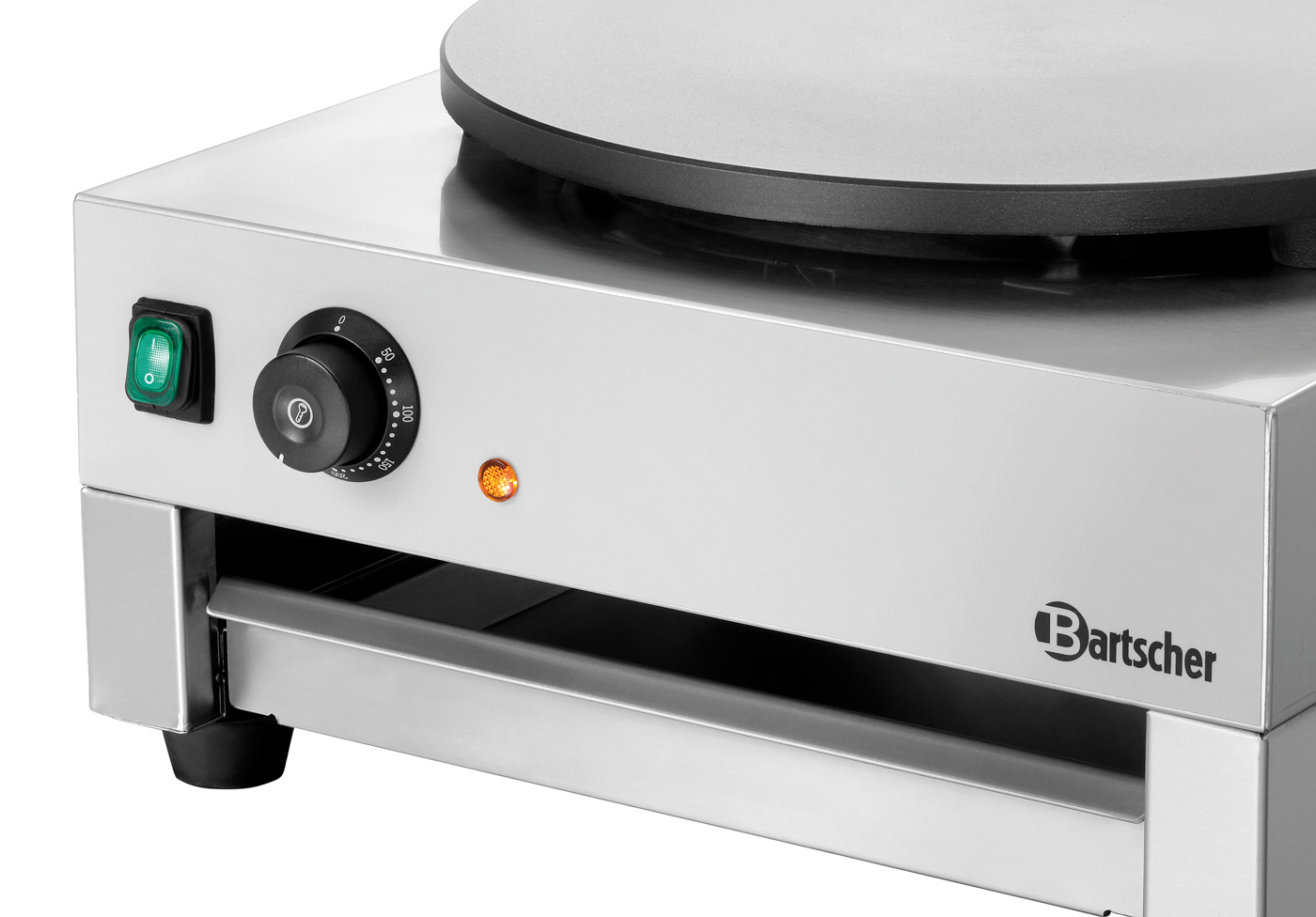 Bartscher Crêpe-Backgerät 1CP400 |Temperaturbereich von: 50 °C | Maße: 45 x 51 x24,5 cm. Gewicht: 21 kg