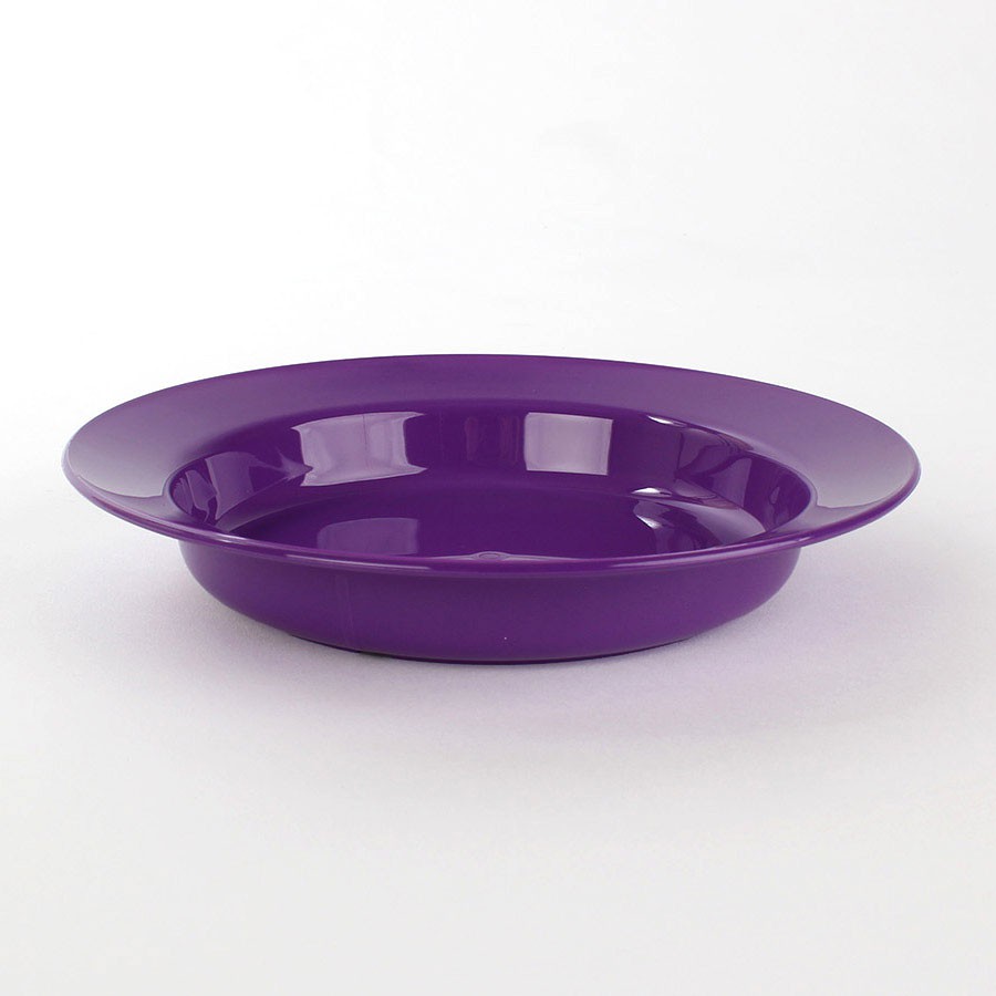 vaLon Zephyr Tiefer Dessertteller 19 cm aus schadstofffreiem Kunststoff in der Farbe lila.