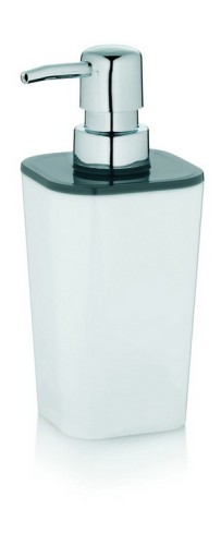 Kela Seifenspender Nuria PS-Kunststoff weiß/grau 7,5x7,5x17cm 350ml