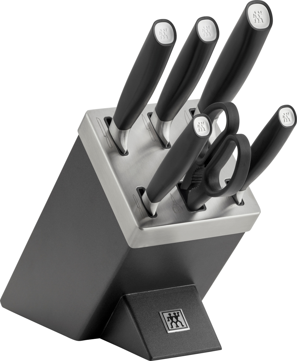 Messerblockset mit KiS Technologie, 7-tlg, Silber, Anthrazit, Serie: All * Star. Marke: ZWILLING