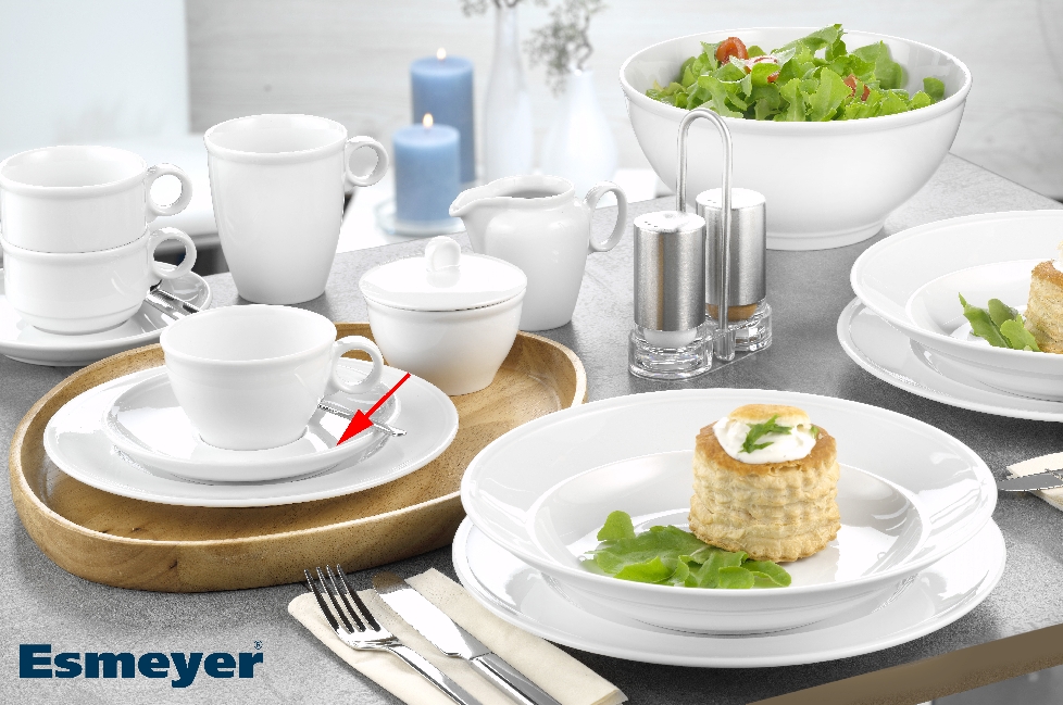 Bauscher Kombi-Unterasse COME4TABLE, Durchmesser: 150 mm, Höhe: 23 mm, uni weiss.