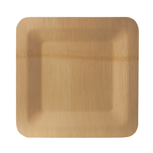 10 Teller, Bambus "pure" eckig 1,5 cm x 25,5 cm x 25,5 cm von PAPSTAR