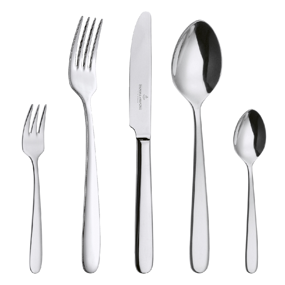 30-teiliges Besteck TICINO - Sparset - aus Edelstahl 18/10, poliert. Messer aus Klngenstahl.