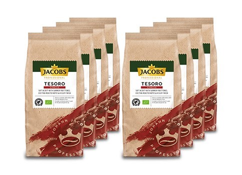 Jacobs Tesoro Caffe Crema 1 kg Bio- und Rainforest-Alliance-zertifiziert ganze Bohnen