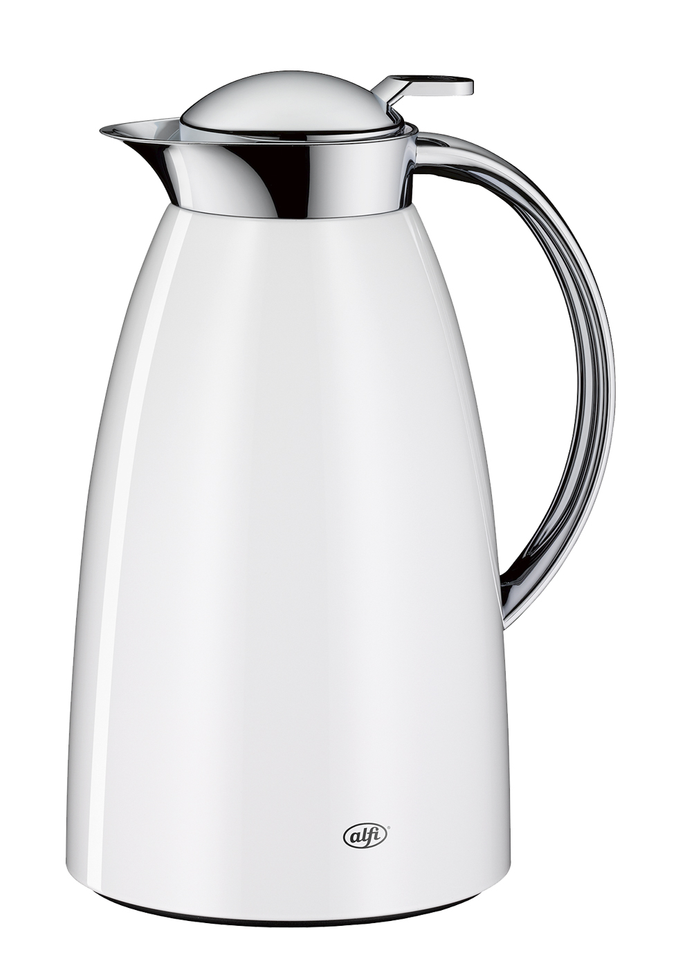 Isolierkanne Gusto coconut white polished 1,0 l; Tisch Accessoire by Martin Hauenstein; hochwertiger Edelstahl mit Hartglaseinsatz