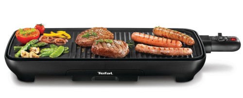 Tefal Tischgrill MALAGA mit regelbarem Thermostat, antihaftbeschichtet, Platte und Abtropfschale spülmaschinenfest, 2000 W