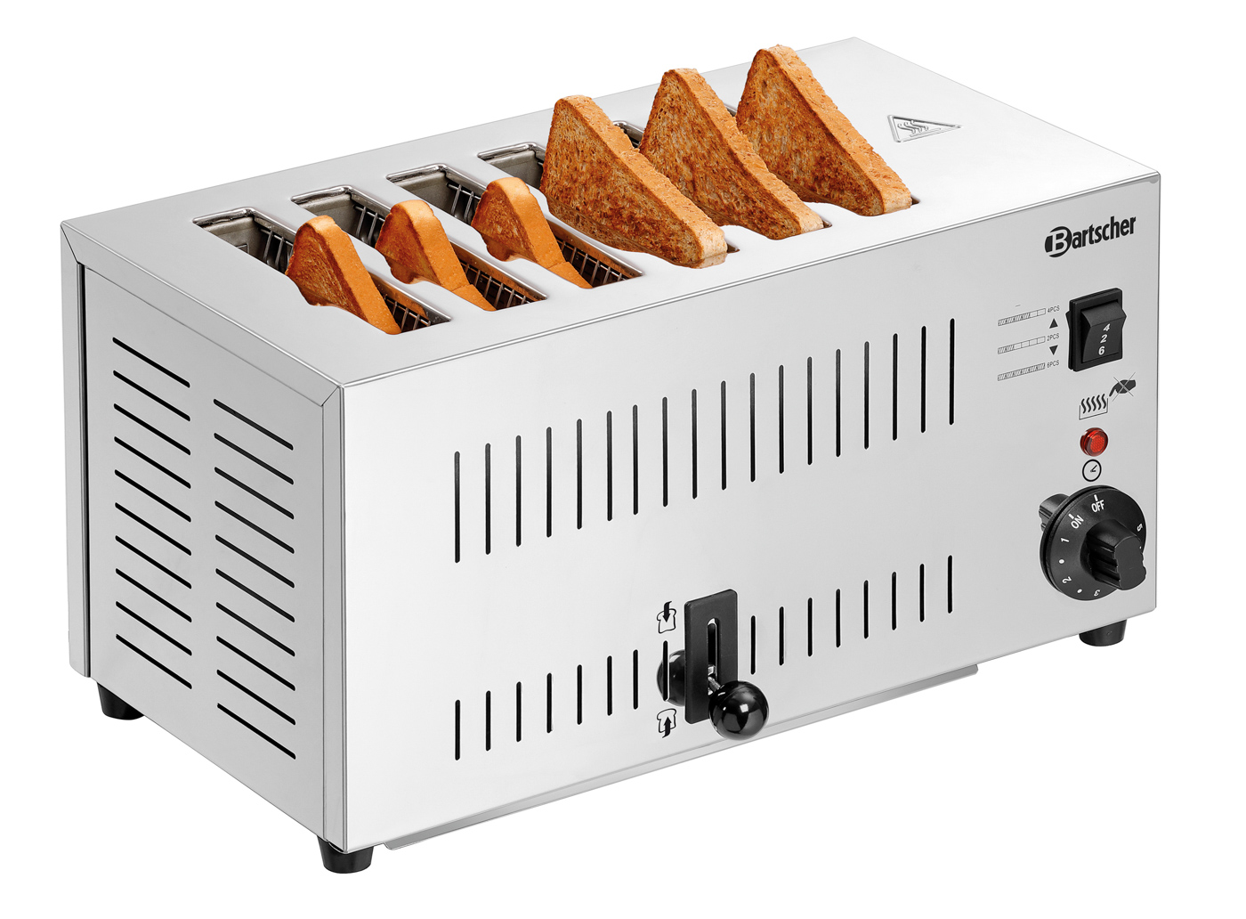 Bartscher Toaster TS60 | Kontrollleuchte:Aufheizen | Maße: 40,5 x 27,5 x 22,0 cm. Gewicht:5,6 kg