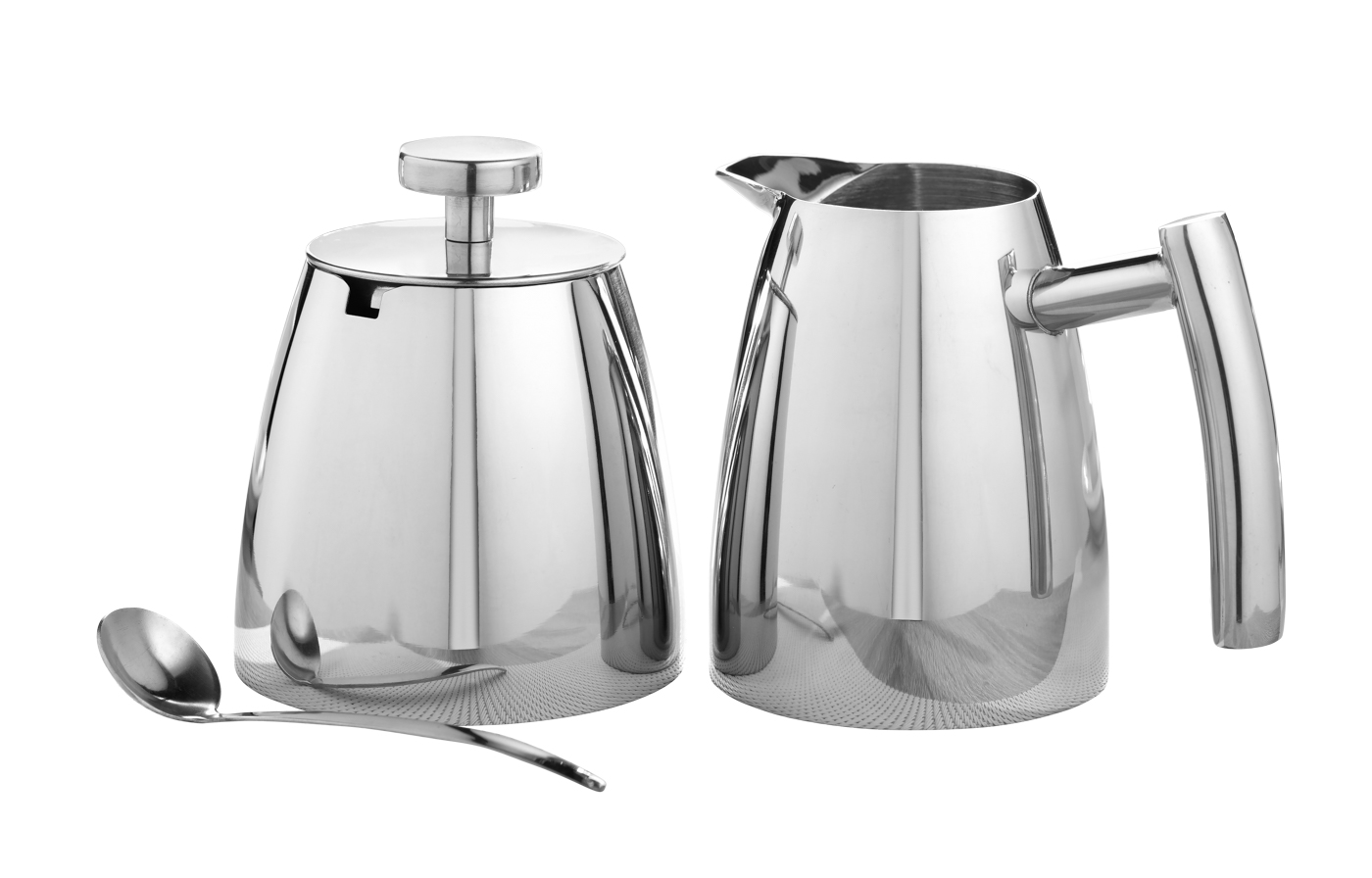 Milch- und Zuckerset CAMBRIDGE, Farbe: Edelstahl, aus 18/10 Edelstahl, poliert.