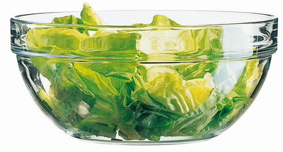 Glasschale EMPILABLE, Inhalt: 4,5 Liter Durchmesser: 260 mm, Höhe: 119 mm, stapelbar