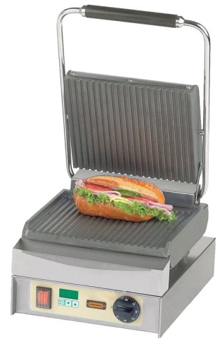 NEUMÄRKER Panini Master - oben/unten geriffelt mit Digitaltimer 290x360x240 mm