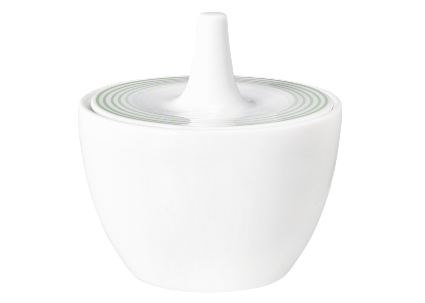 Seltmann Zuckerdose 0,27 l, Form: Blues, Dekor: 57720 Salbeigrün