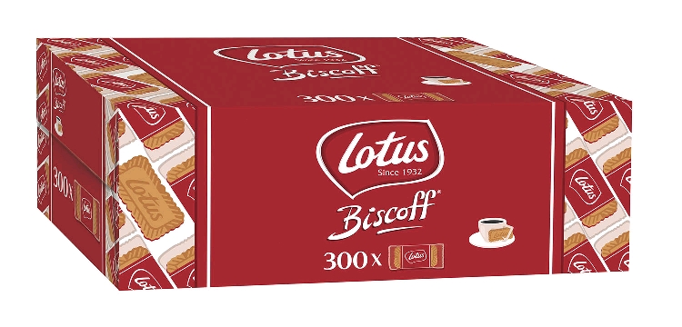 Lotus Karamellgebäck BISCOFF, Inhalt: 300 Stück à 6,25 g je Karton.