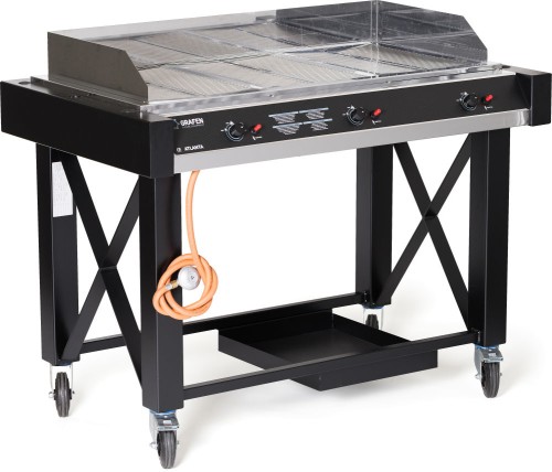 Gasgrill Atlanta, HENDI, Schwarz, 13kW, 1285x770x(H)917mm