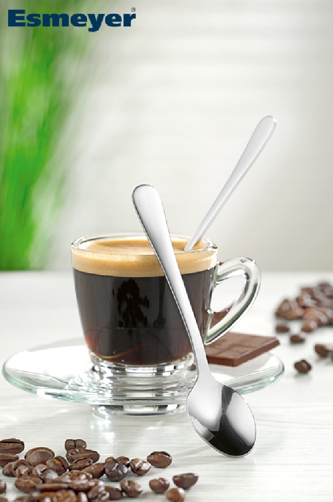 Espressolöffel SYLVIA, Edelstahl 18/0, poliert, Länge: 11,5 cm. Auch für Mocca. Materialstärke 1,8 mm.