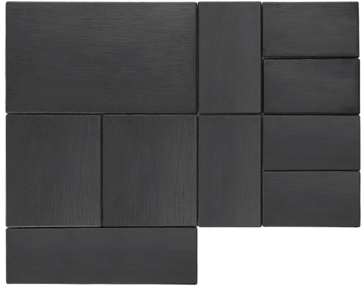 GN 1/1 Tablett -SLATE- 53 x 32,5 cm, H: 1 cm Melamin, schwarz, Schieferlook mit Antirutsch-Füßchen spülmaschinengeeignet