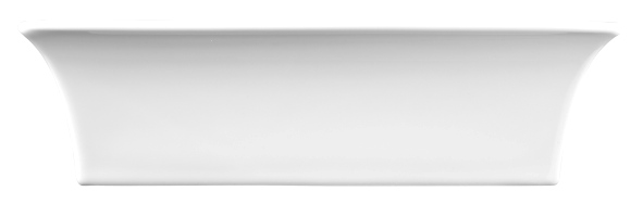 Seltmann Bowl 5160 25x25x7 cm, eckig, Form: Buffet-Gourmet, weiss, hohe Kantenschlagfestigkeit, Made in Germany