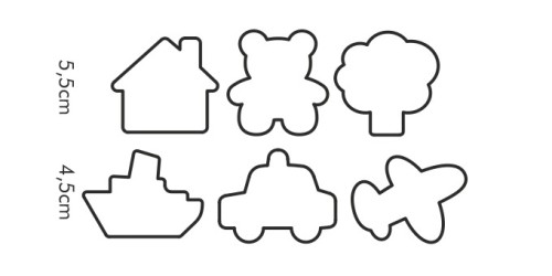 Ausstechformen für Jungen DELÍCIA KIDS, 6 St.