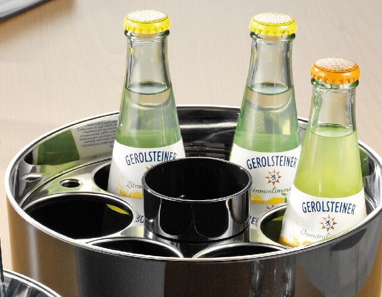 Kronkorkenschale für Konferenzkühler STAR, schwarz, Durchmesser: 65 mm, Höhe: 30 mm