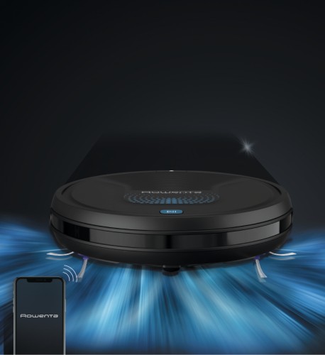 Rowenta Saugroboter X-Plorer Serie 45 RR8275 | Zentrale Bürste | Random-Navigation | Saugen & Wischen | Steuerung per App | Sprachsteuerung |