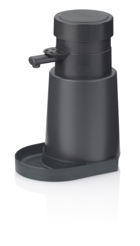 Desinfektionsspender Aurie 450 ABS-Kunststoff dunkelgrau 17,0 cm 8,5 cm Ø 450,0 ml von Kela