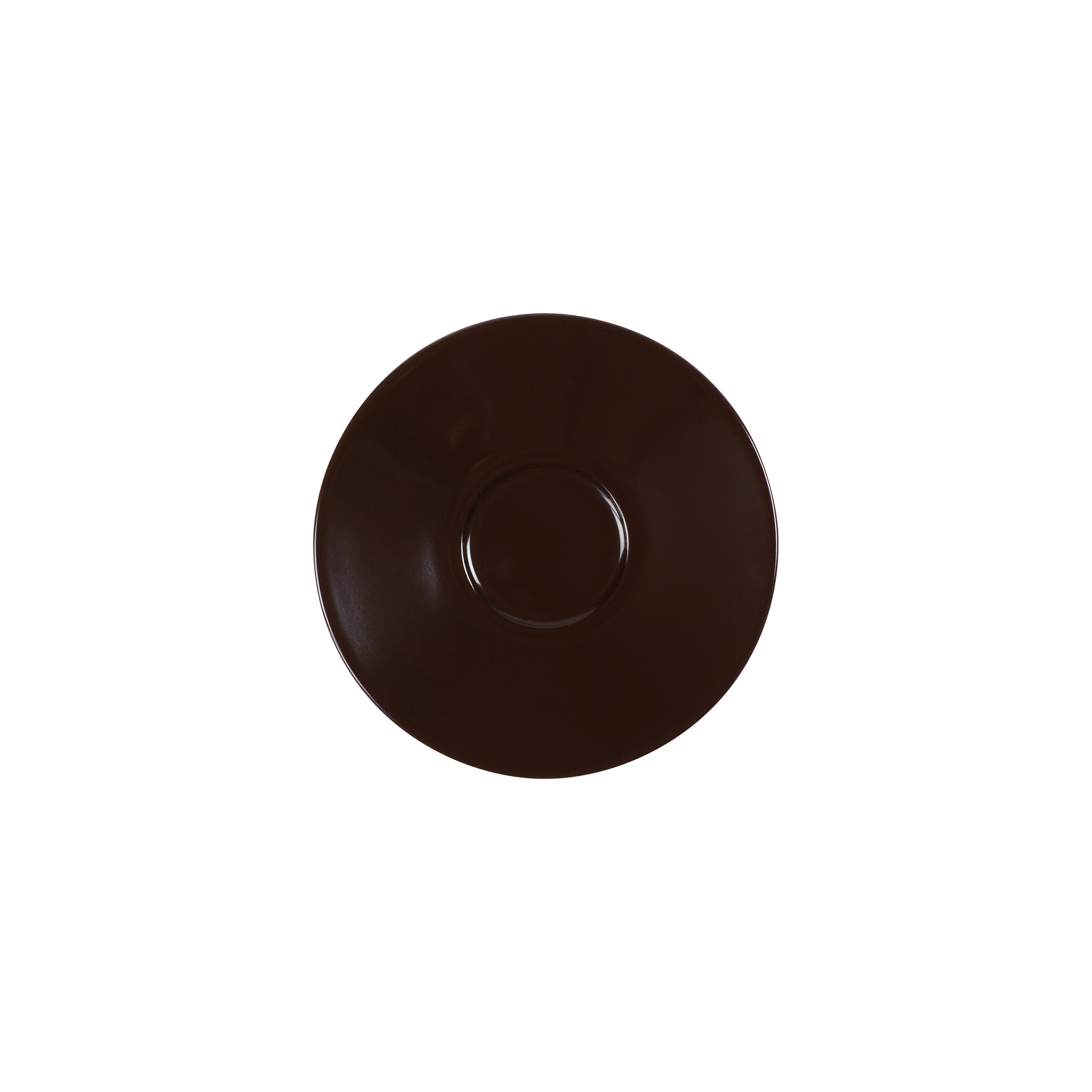 Kombi-Untertasse COFFEESHOP, braun, von Eschenbach. Aus Porzellan, Durchm.16cm,