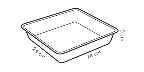 Backblech, quadratisch DELICIA 24 x 24 cm