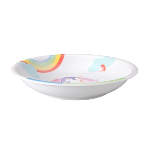 Seltmann Suppenteller rund 20 cm, rund, Form: Compact, Dekor: 25582 Mein kleines Einhorn, hohe Kantenschlagfestigkeit, Made in Germany