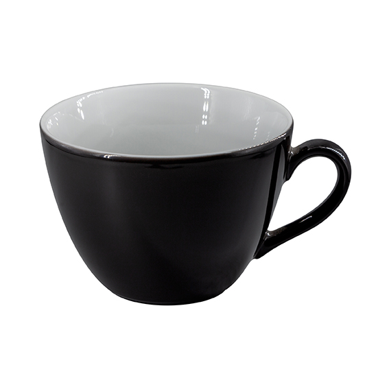 Obertasse 0,45 l - Form: Table Selection - Dekor, 79920 schwarz - aus Porzellan. Hersteller:, Eschenbach. "Made in Germany".