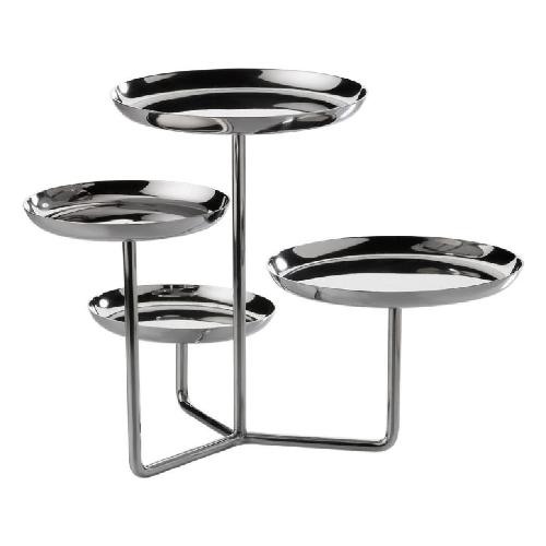 4-armige Etagere/Gebäckständer, H:25cm, poliert